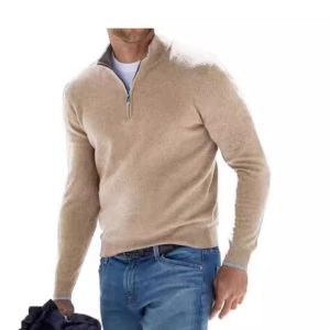 Sweaters | Artisan Crafted Cashmere Flex Quarter-Zip Winter Ivory –  Mens Mens Mens