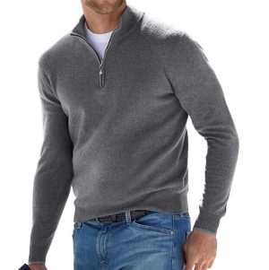 Sweaters | Canton Stripe Quarter Zip Sweater Iron –  Mens Mens Iron